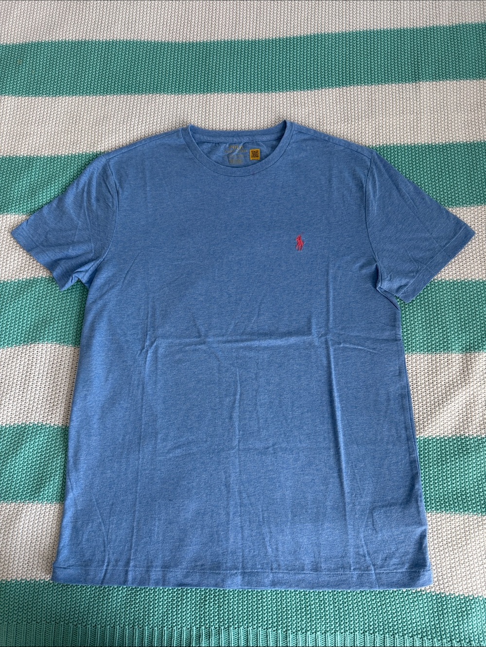 Polo by Ralph Lauren Light Blue Crewneck Tee with Red Pony